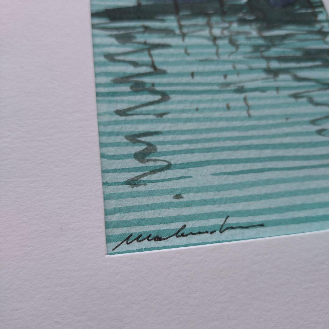 水彩画 ヴェネツィア ゴンドラの風景　一点物