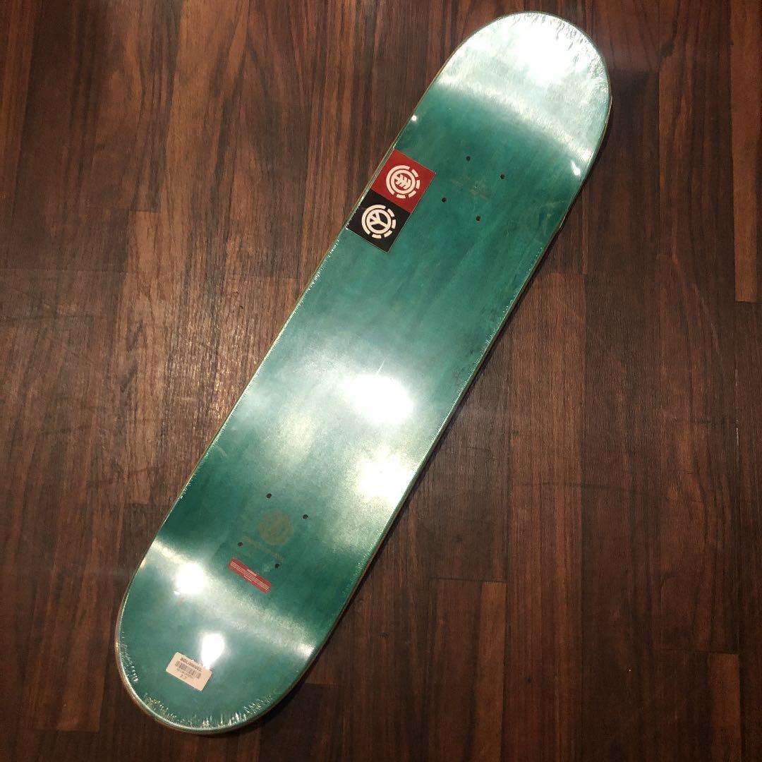 新品エレメントelement skateスケートデッキ7.7インチ黒チームロゴ