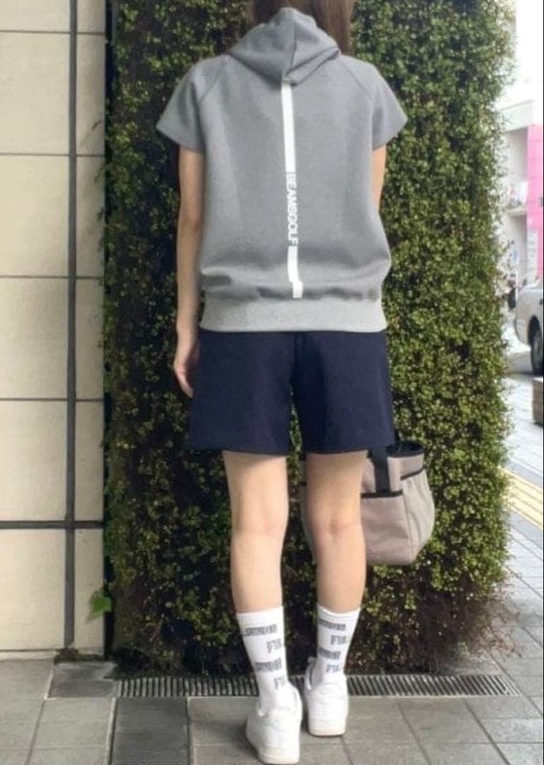 BEAMS GOLF フレンチスリーブ パーカー グレー L