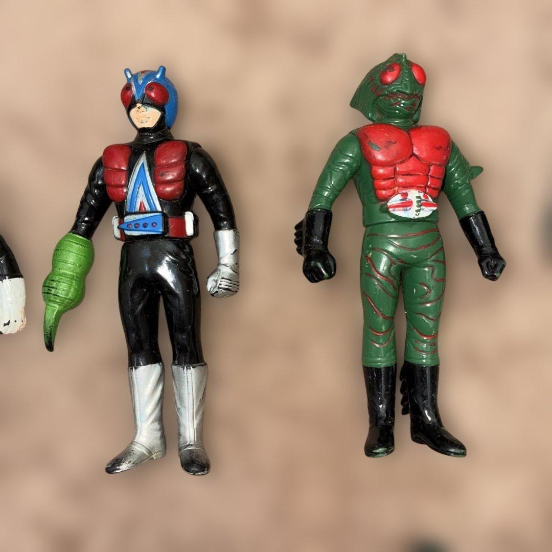 【当時物】仮面ライダーソフビ フィギュア14体セット 昭和〜平成初期 まとめ売り