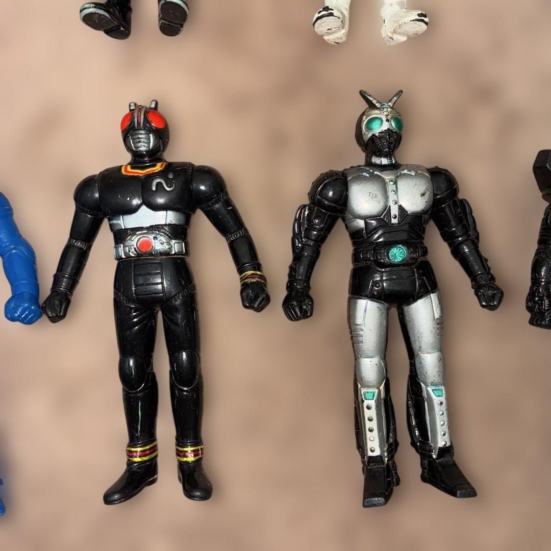 【当時物】仮面ライダーソフビ フィギュア14体セット 昭和〜平成初期 まとめ売り
