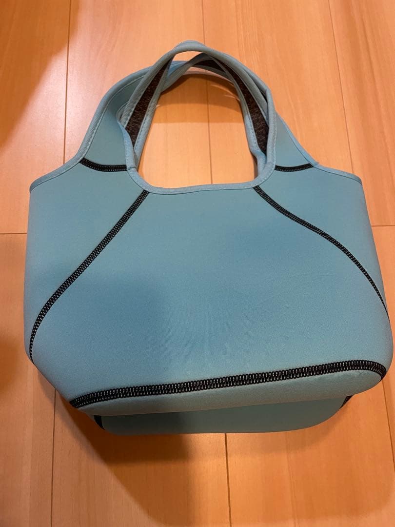 【yuka】MUTA MARINEリバーシブル カートバッグ 水色　グレー