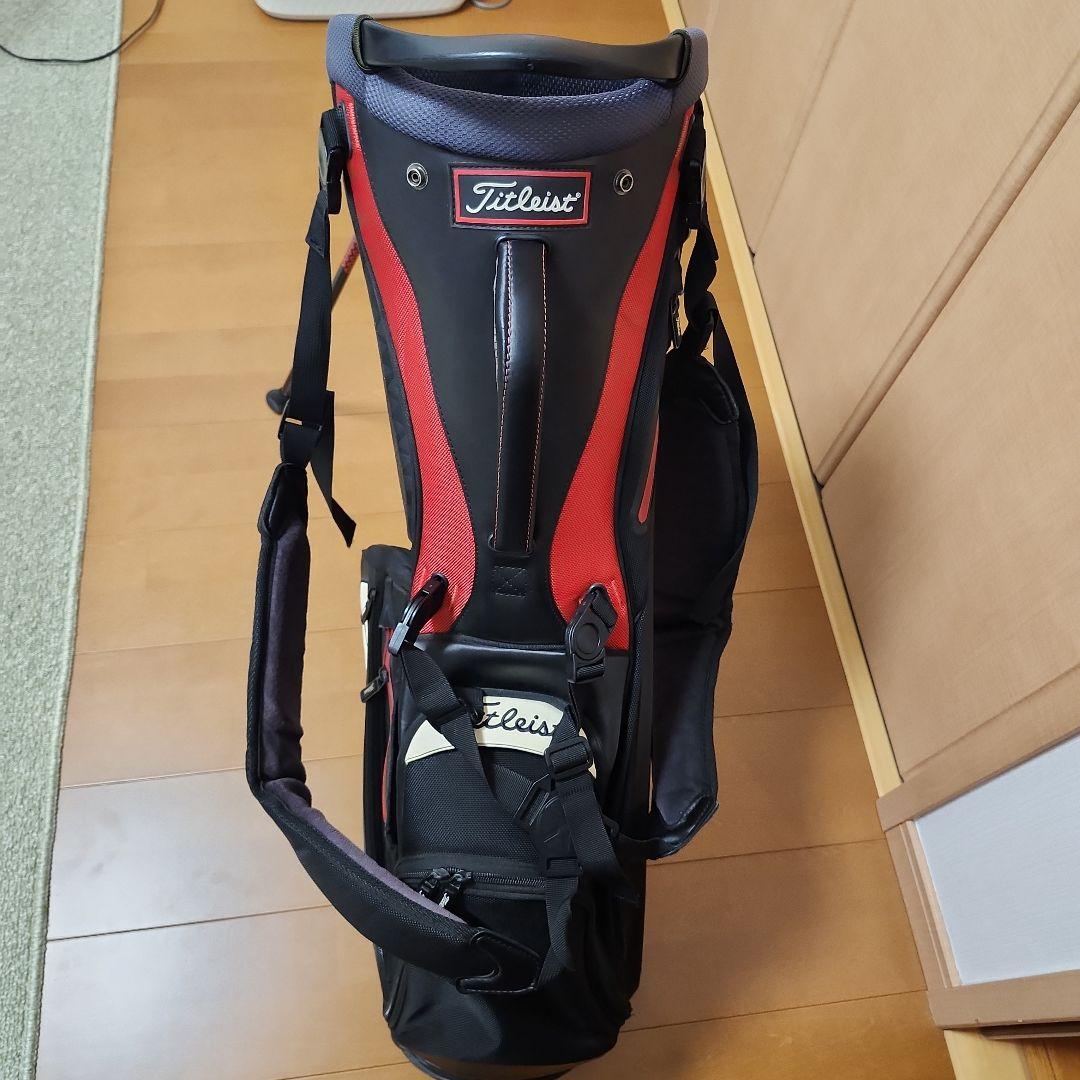 Titleist 9.5ゴルフキャディバッグ 黒/赤