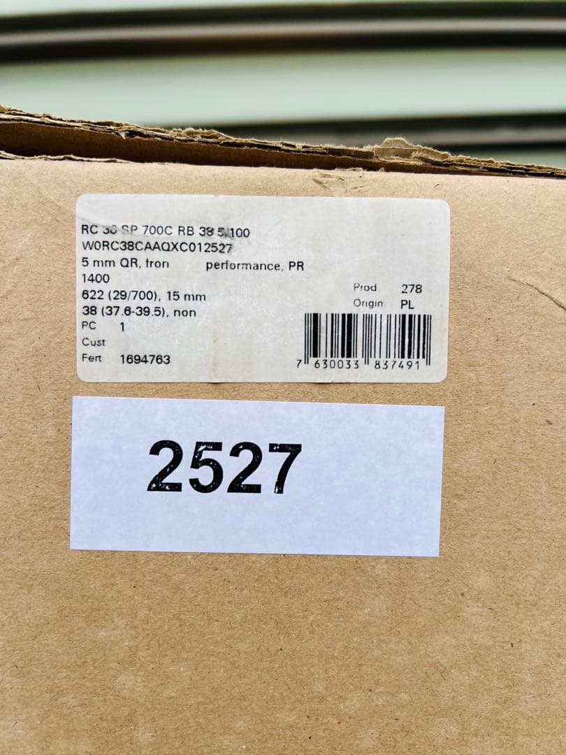 DT SWISS RC38C Spline 完組ホイール　フロント　超美品