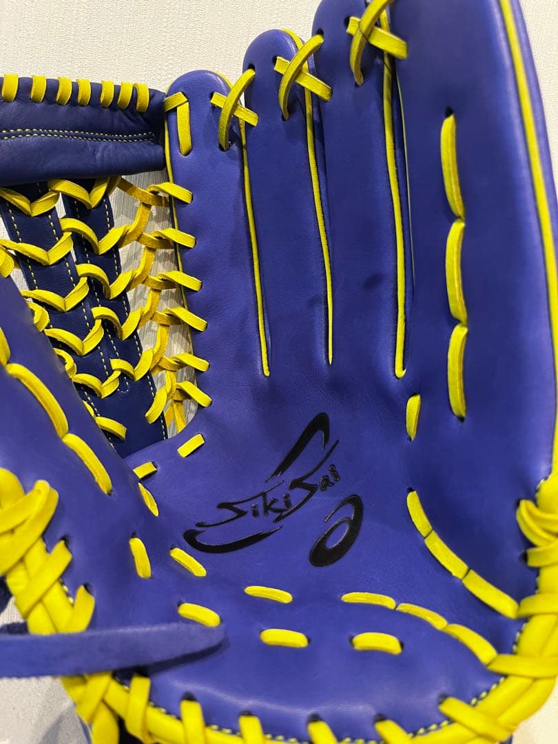 新品　アシックス　野球 軟式グラブ 外野手用 シキサイ　グローブ　右投げ用　12