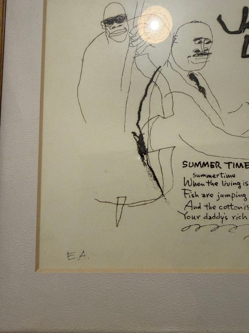 津田耕　Jazz Life Bud Powell リトグラフ　真作