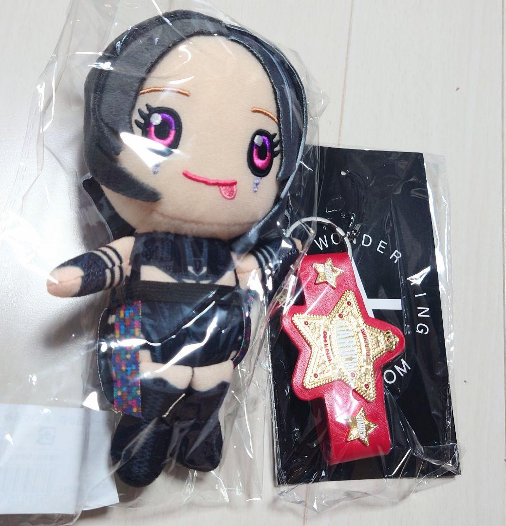 【新品】スターダム上谷沙弥（ぬいぐるみ＆赤いベルトキーホルダー）2点セット