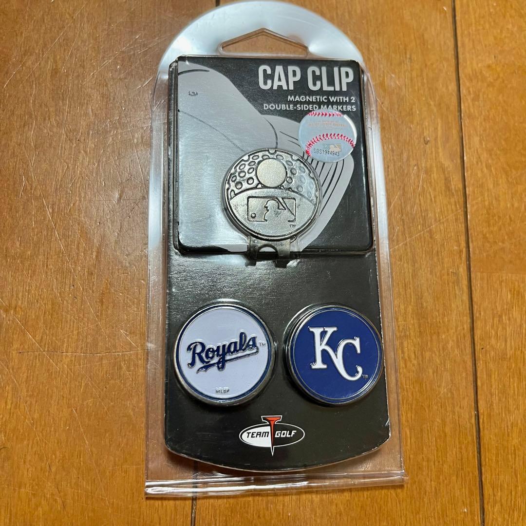 MLBカンザスシティロイヤルズ　ゴルフマーカー　キャップクリップ付き