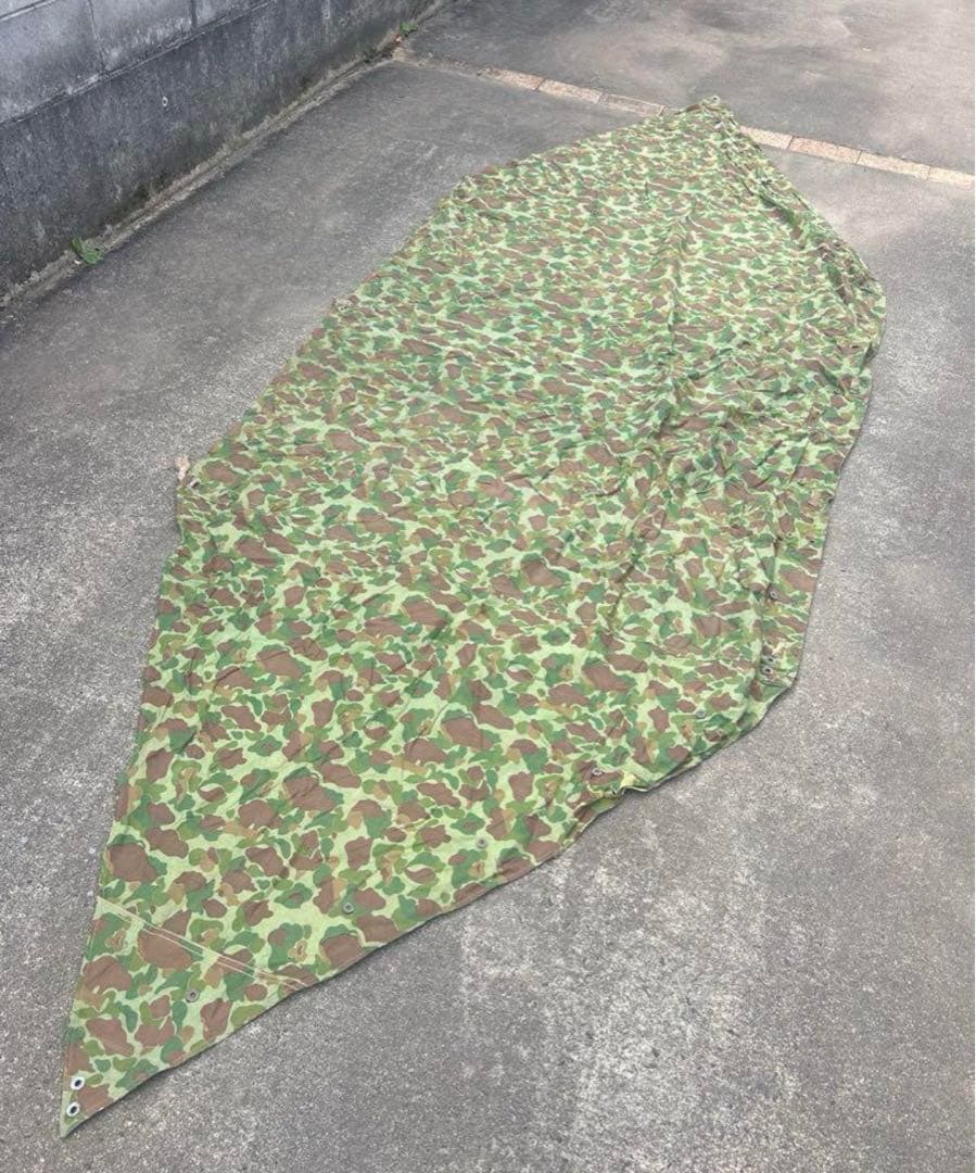 USパップテント　シェルターハーフ　フロッグスキン　軍幕　テント