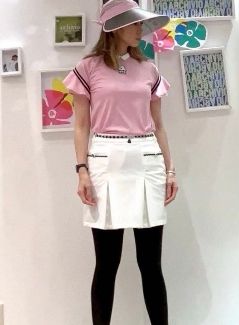 アルチビオarchivio ピンクメッシュシャツ 36