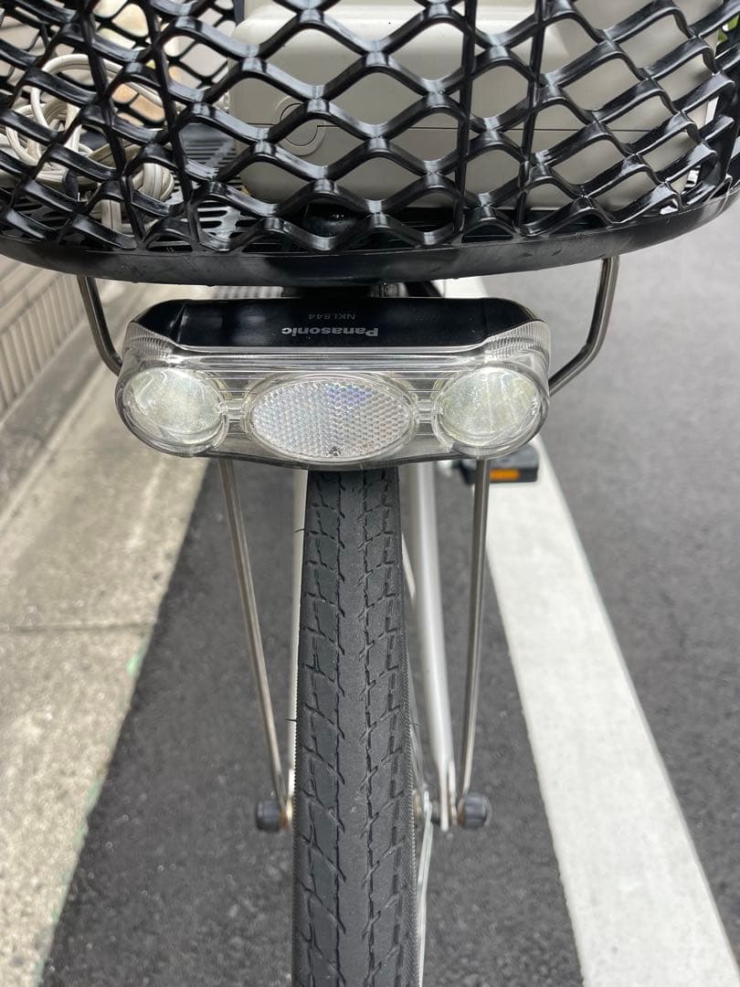 パナソニック電動アシスト自転車 シルバー バスケット付き26DPBA12