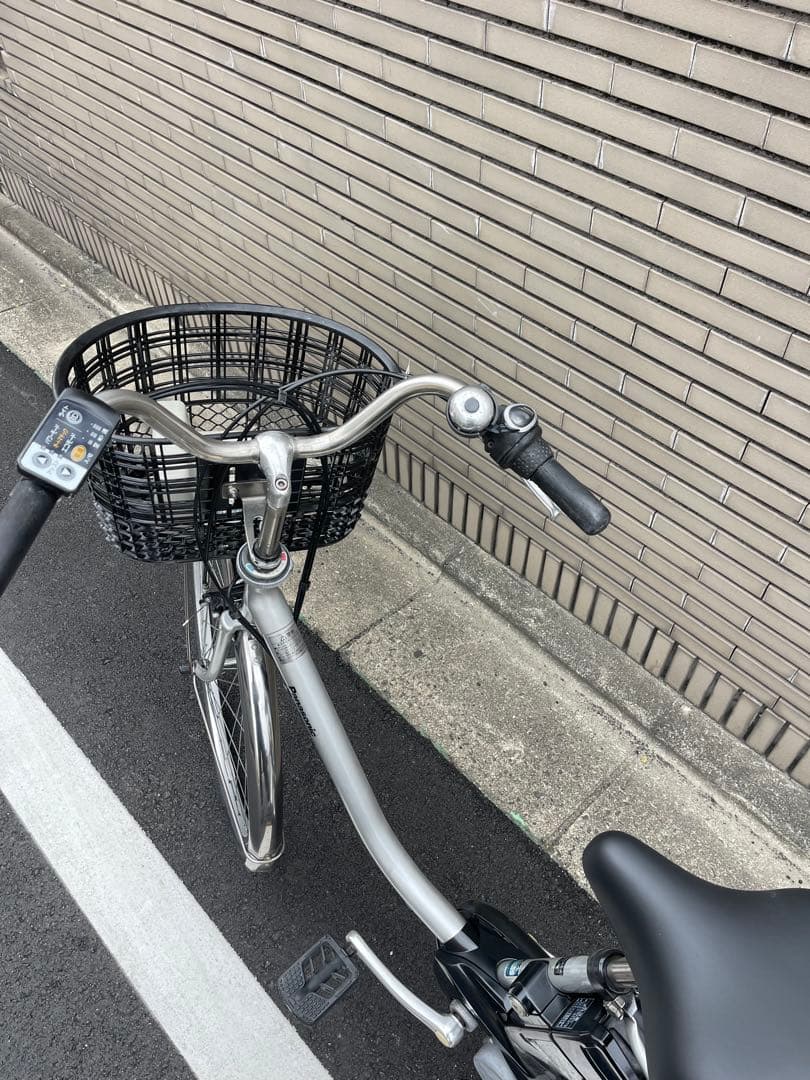 パナソニック電動アシスト自転車 シルバー バスケット付き26DPBA12