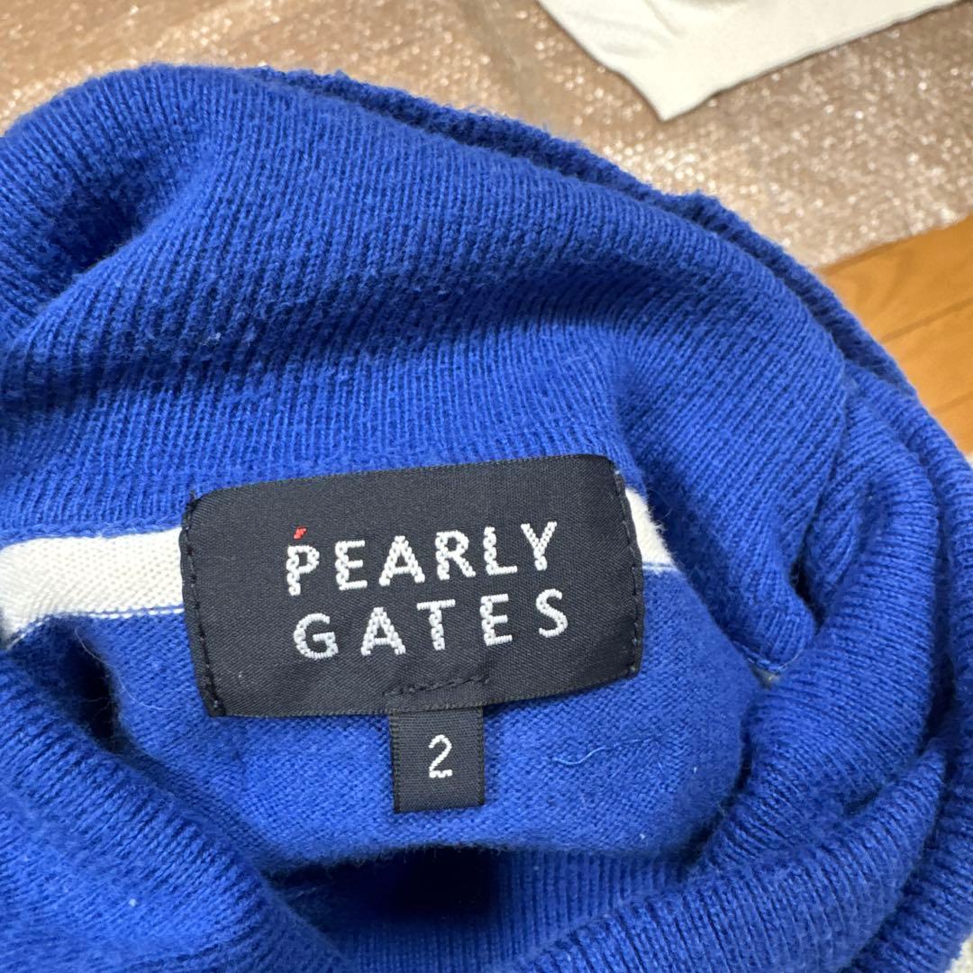 22日迄PEARLGATES他ロゴ刺繍ワッペンセーター＋シャツ2点新品未使用有