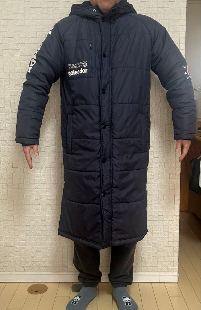 お値下げgoleador ゴレアドールベンチコート ネイビー フード付きMサイズ