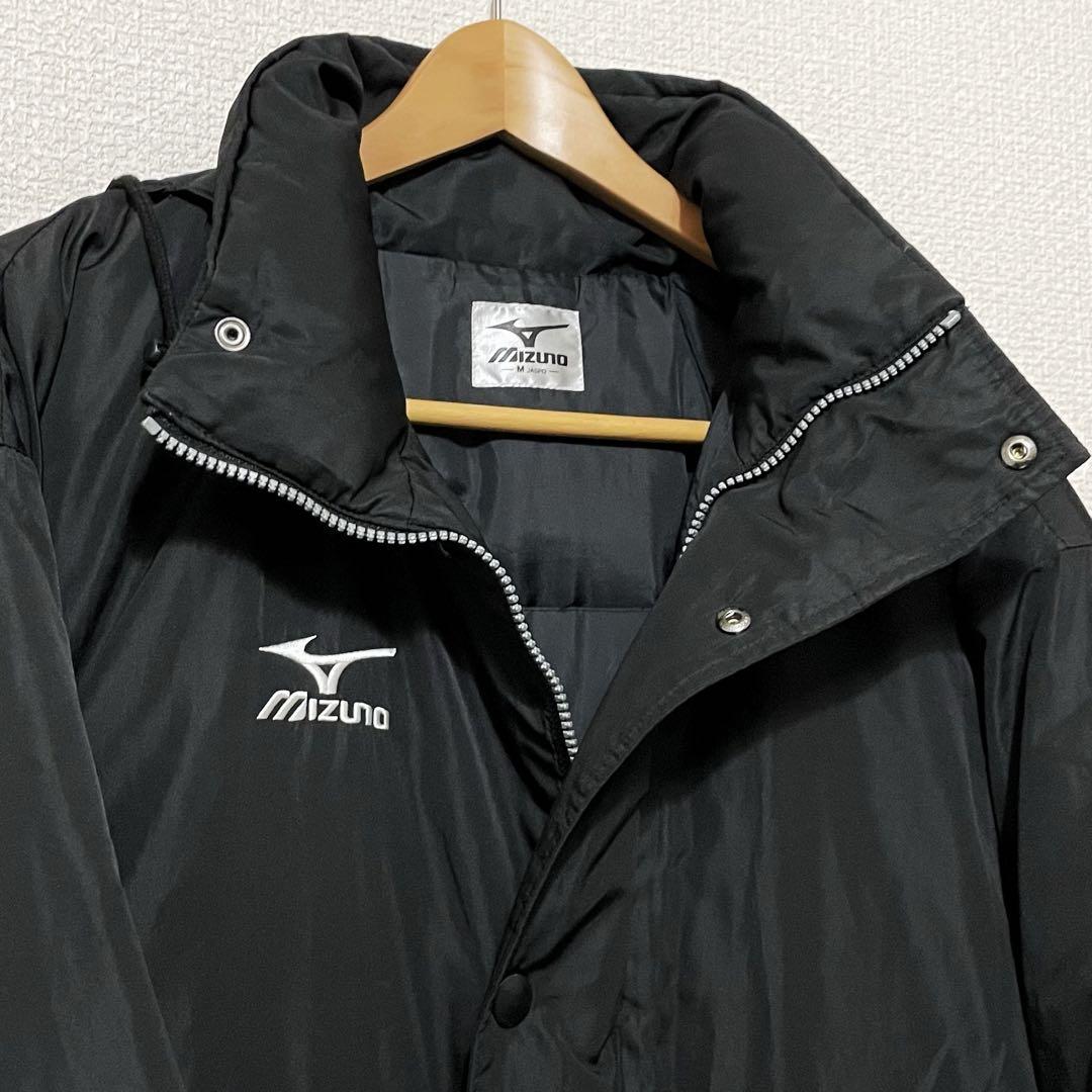 MIZUNO ミズノ ロング丈 ダウンコート ベンチコート ブラック 黒