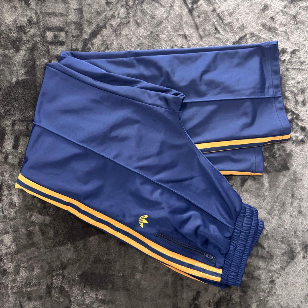 adidas ファイヤーバード トラックパンツ XS ネイビー×イエロー