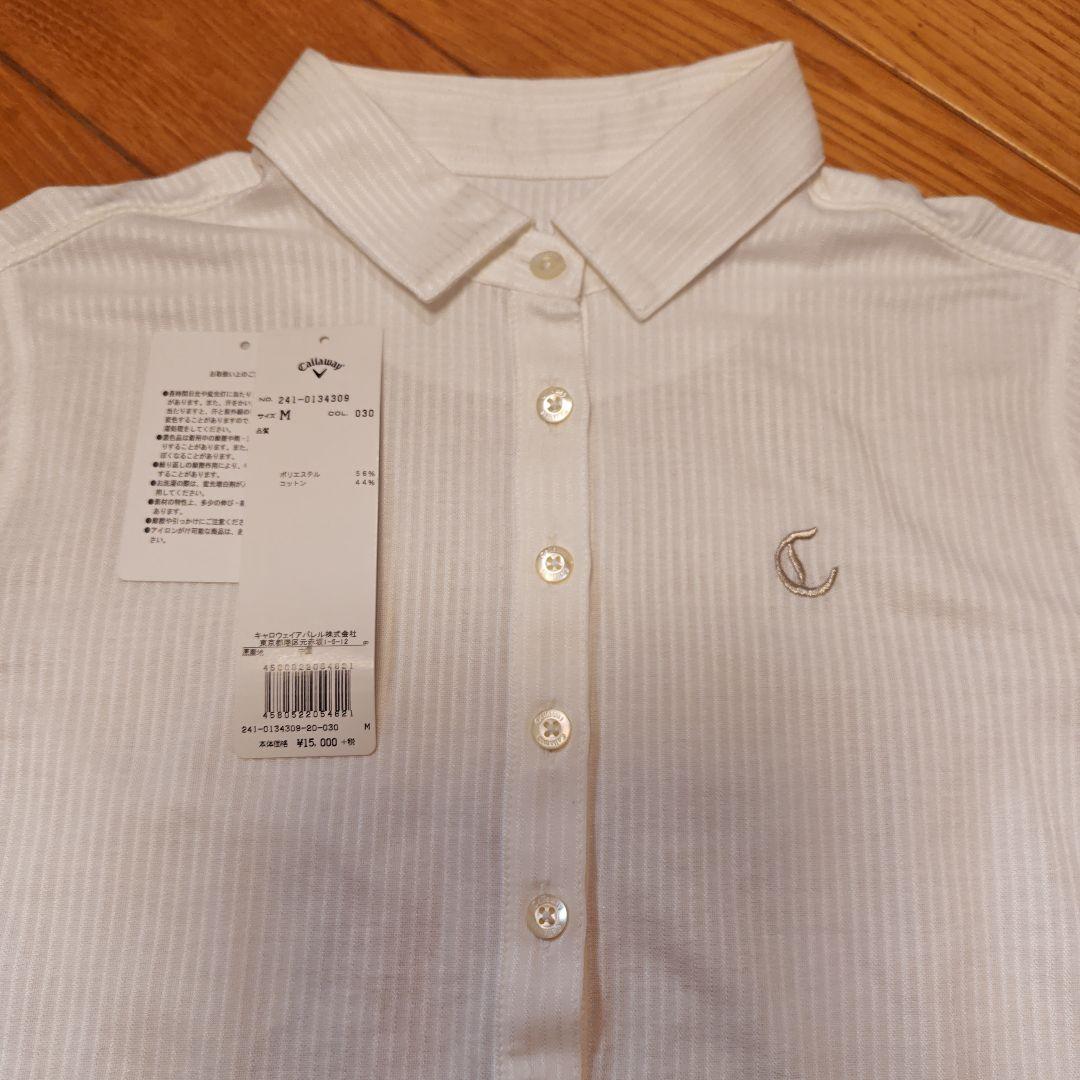 【新品】Callaway　白ポロシャツ　Mサイズ