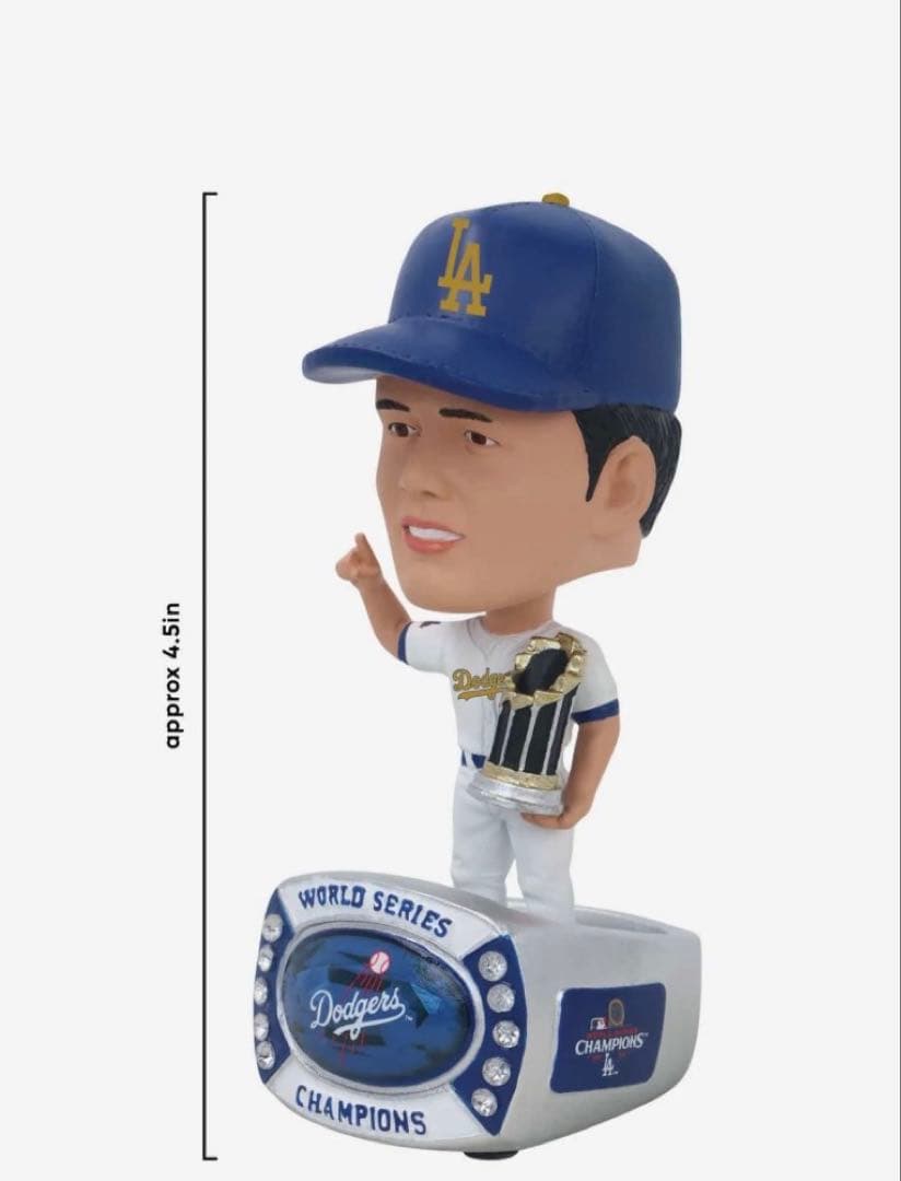 【大谷翔平】ワールドシリーズチャンピオン ゴールドジャージミニボブルヘッド 新品