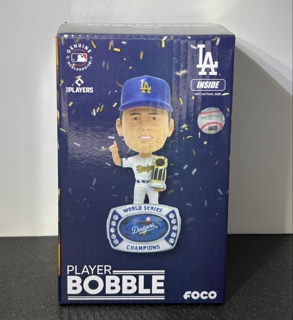 【大谷翔平】ワールドシリーズチャンピオン ゴールドジャージミニボブルヘッド 新品