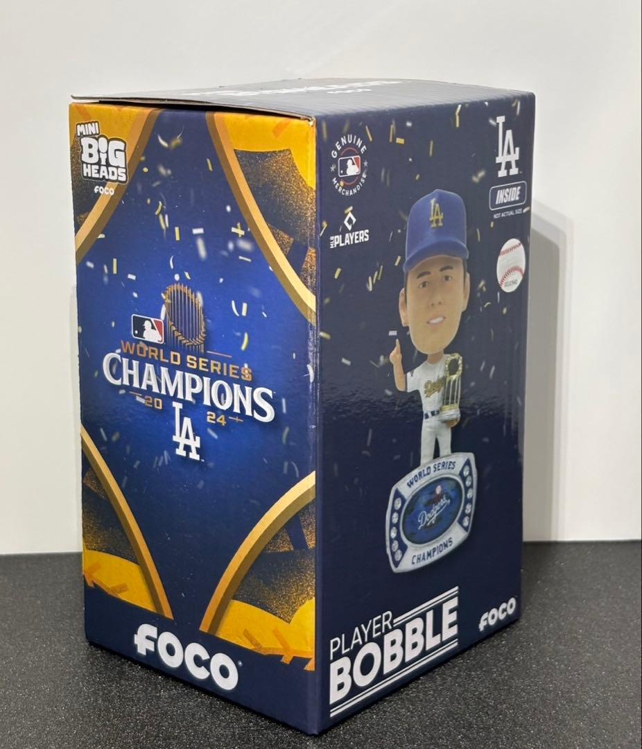 【大谷翔平】ワールドシリーズチャンピオン ゴールドジャージミニボブルヘッド 新品
