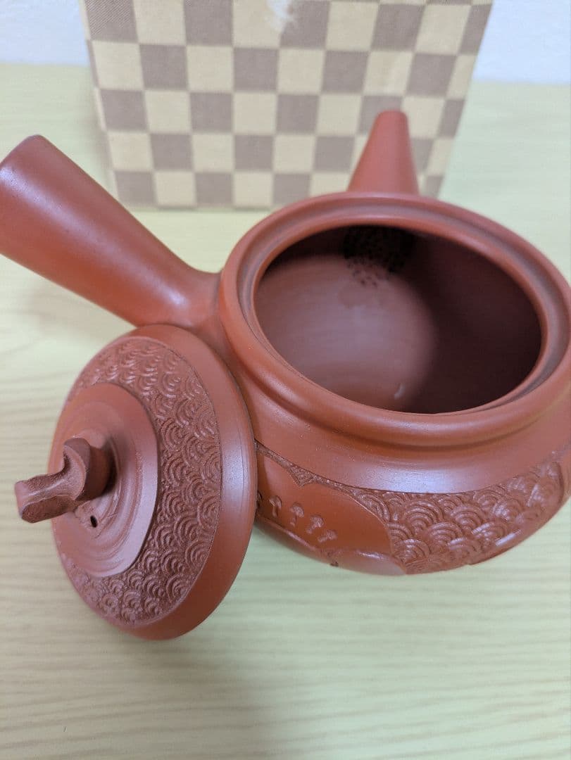 常滑焼 石仙作　朱泥急須