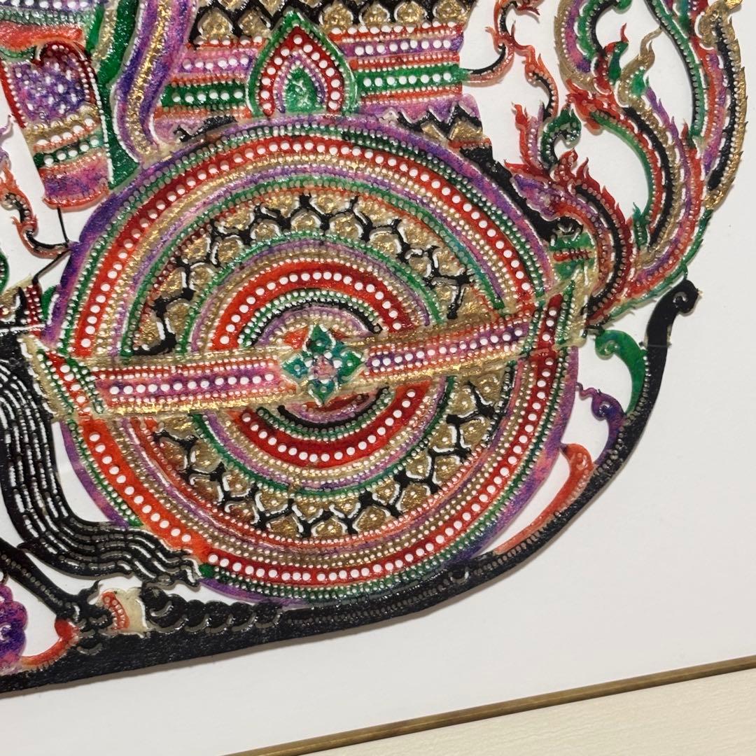 切り絵　馬　額縁外寸56cm×46c額装