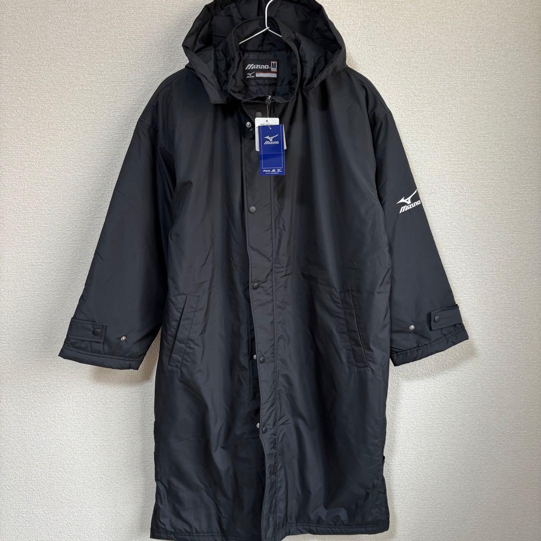 【新品】ミズノ ベンチコート ブラックM