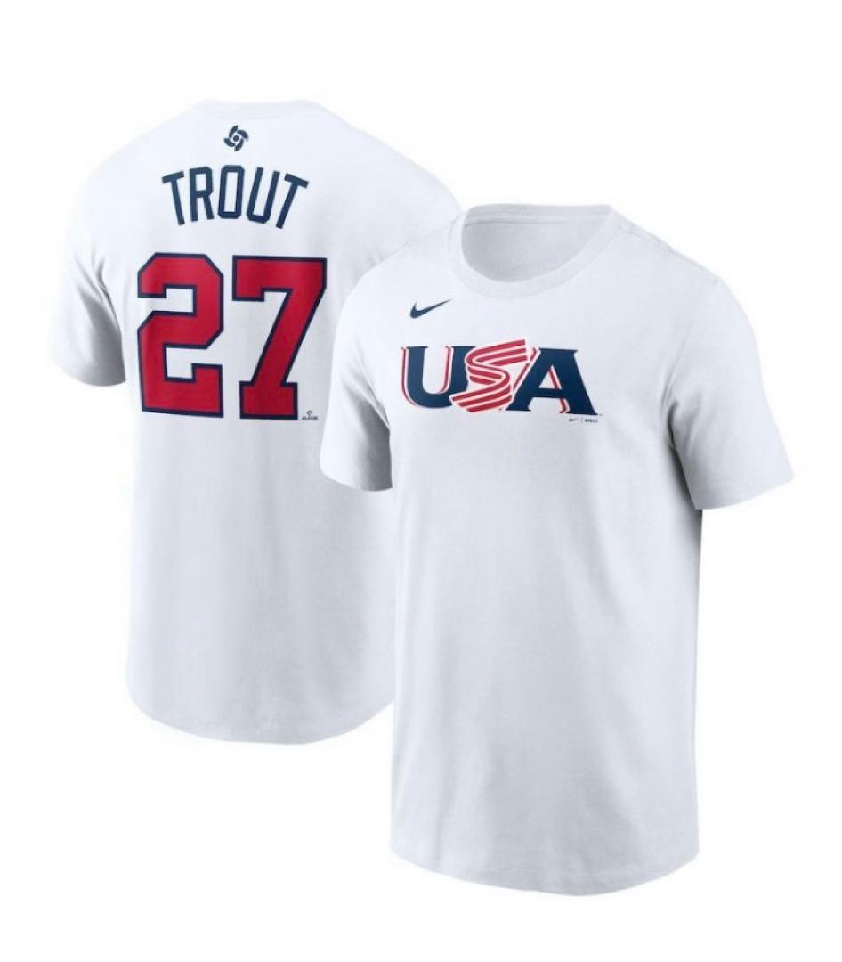 WBC 2023 アメリカ代表 マイクトラウトTシャツ M
