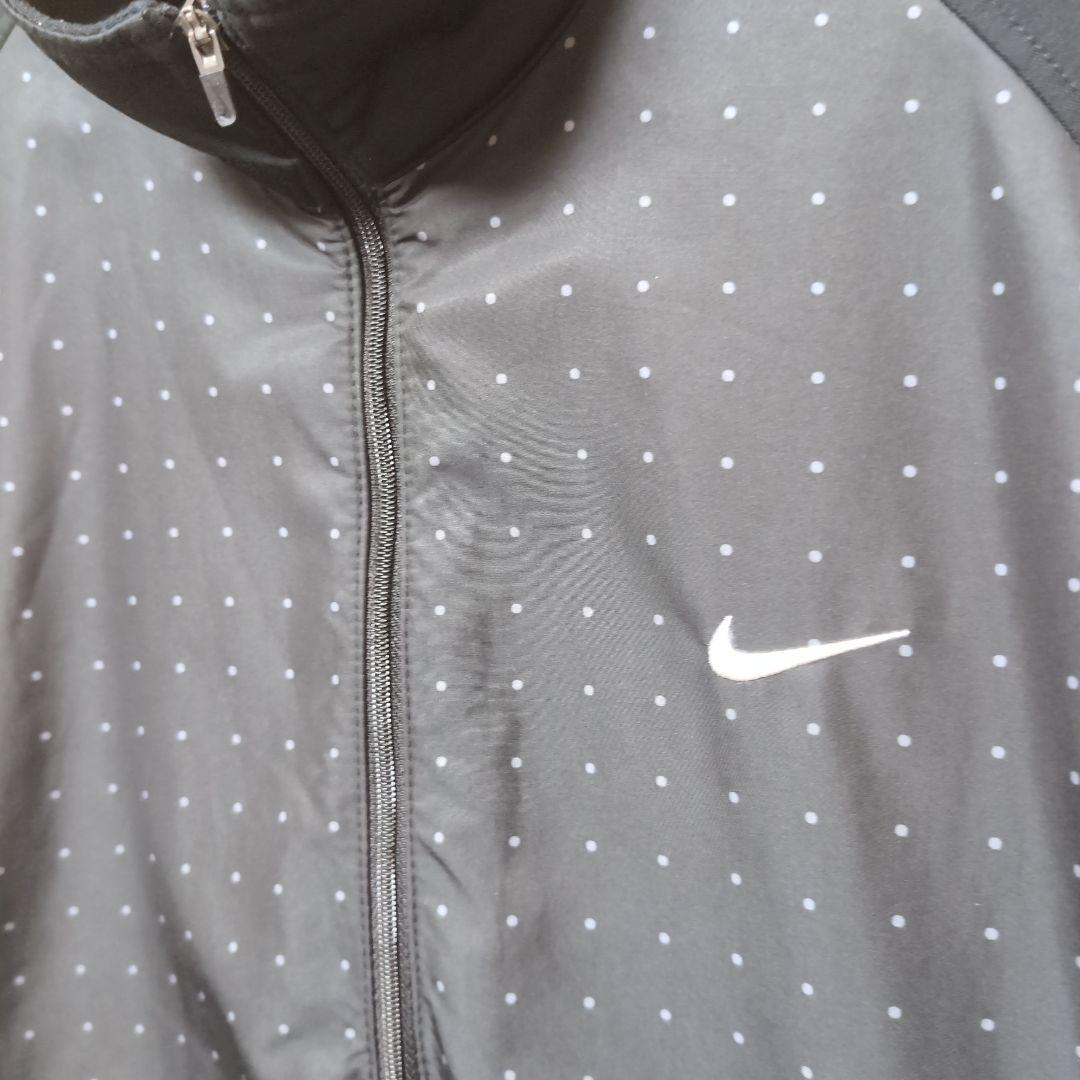 た NIKE GOLF ドット柄ハーフジップジャケット XL 黒 軽量