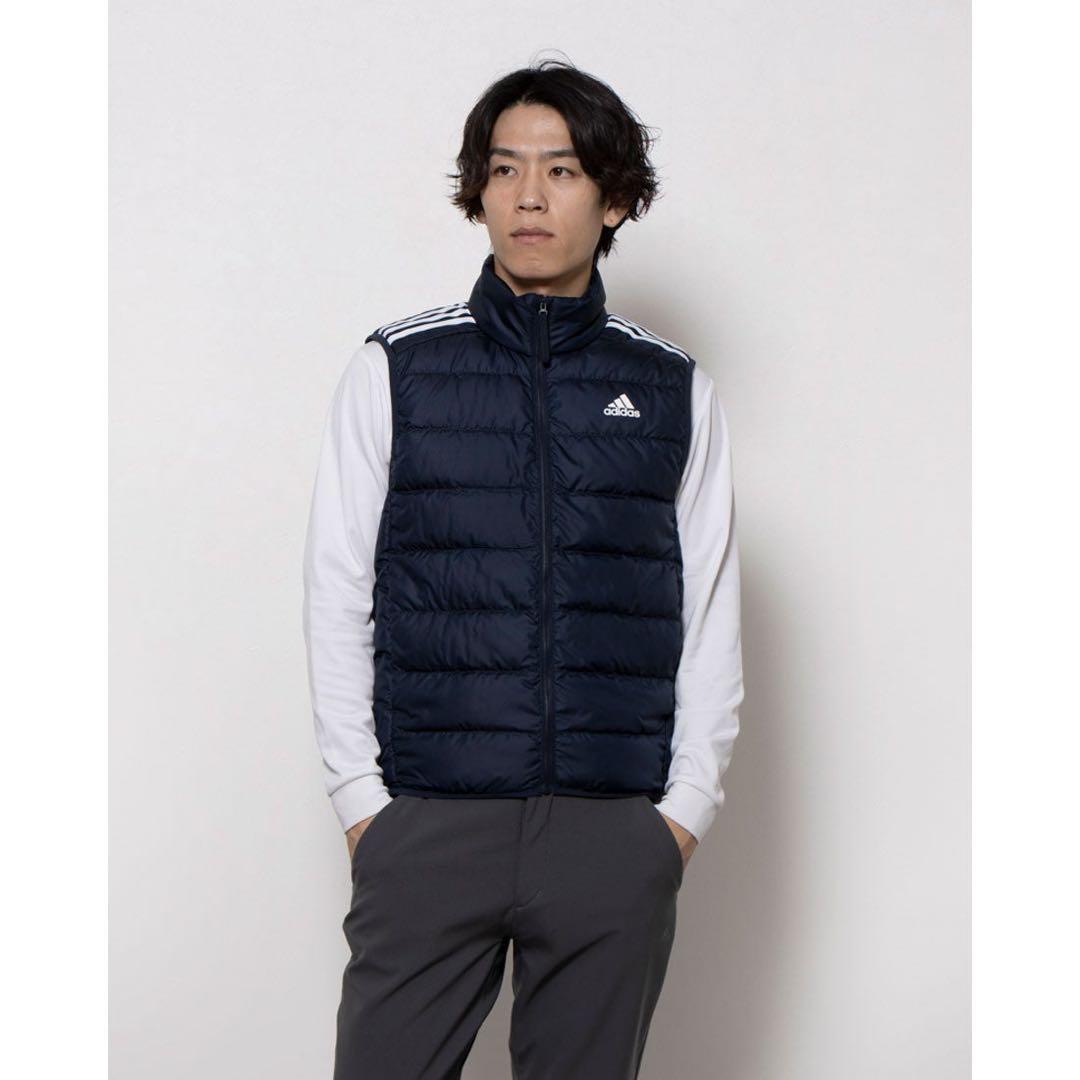 新品 XO adidas メンズ　エッセンシャルズ ダウンベスト　ネイビー