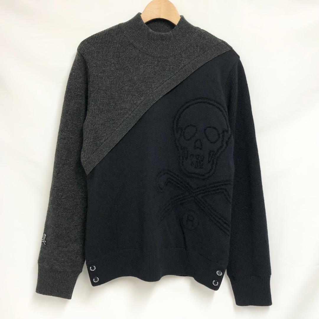 ○★新品未使用　MARK&LONA　防風 クルーニット　38　ブラック