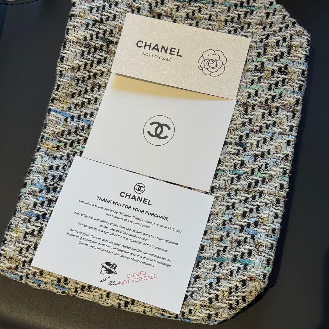 CHANEL ノベルティ ツイード スパンコール トートバッグ