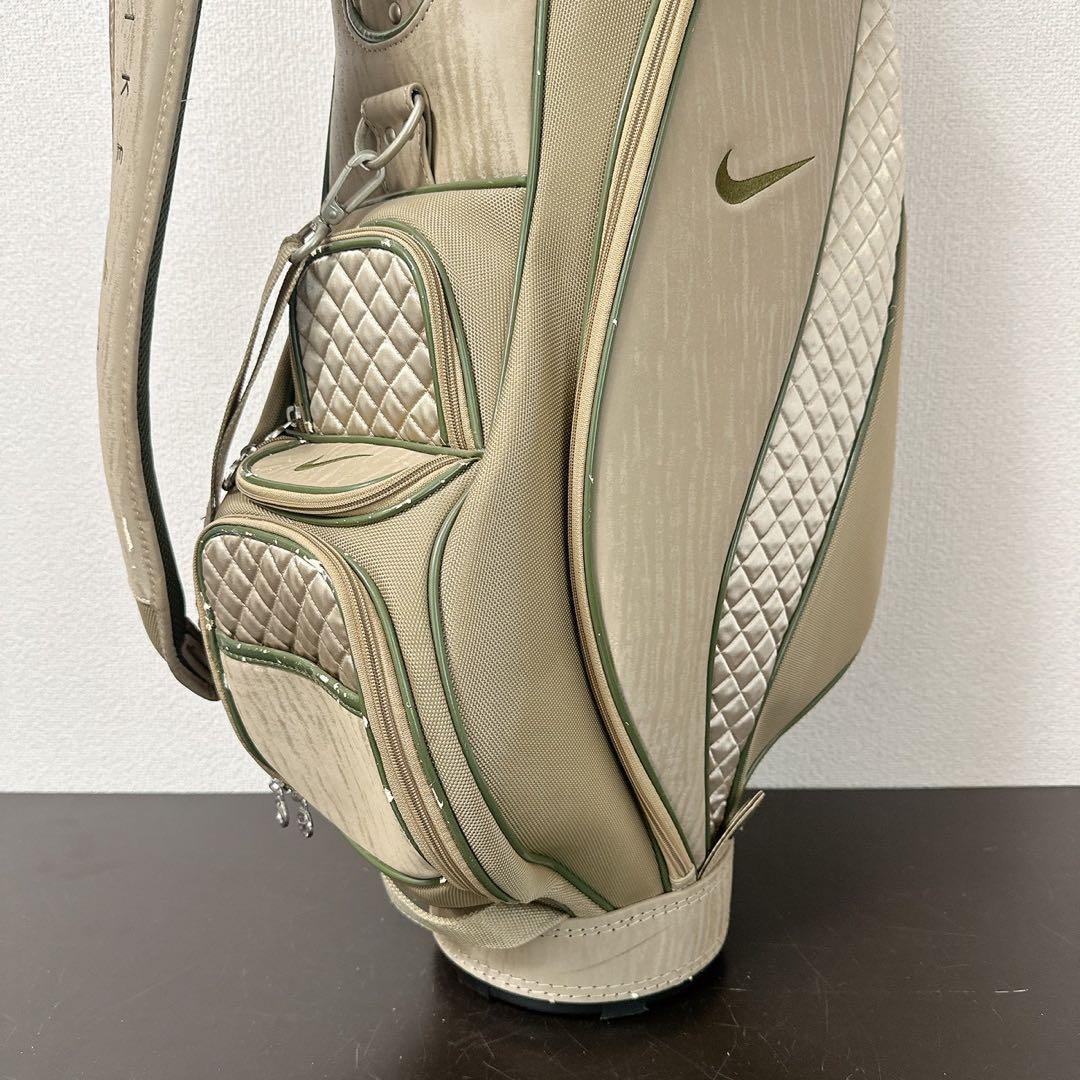 NIKE GOLF 希少キルティング キャディバッグ 5分割 ベージュ×カーキ