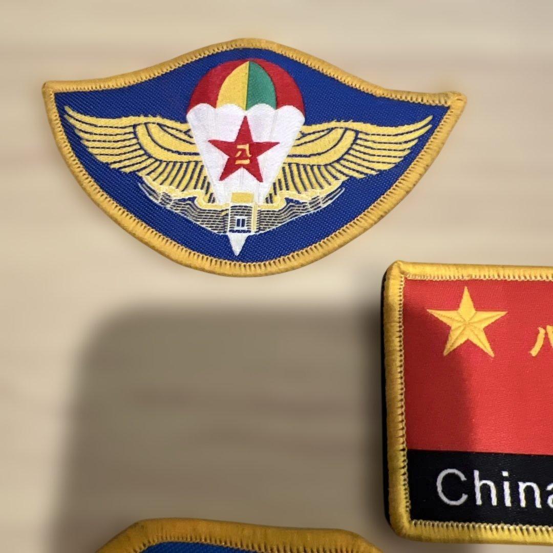 実物　中国人民解放軍空軍99式空挺部隊台湾侵攻用パッチ5枚セット