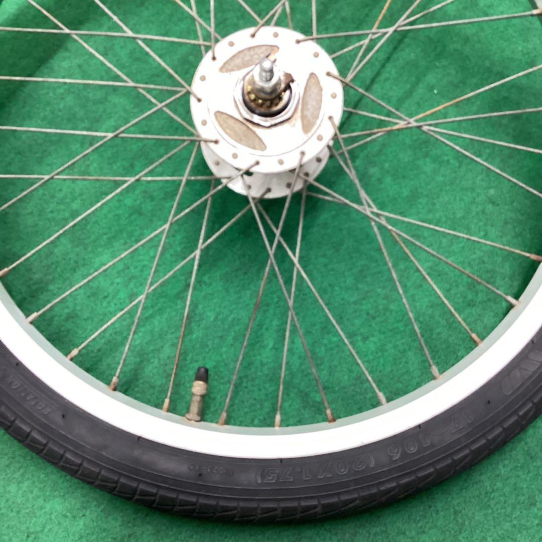 アルミホイール　20x1.75 前輪　タイヤ付　ハブダイナモ　フロント　J1端子