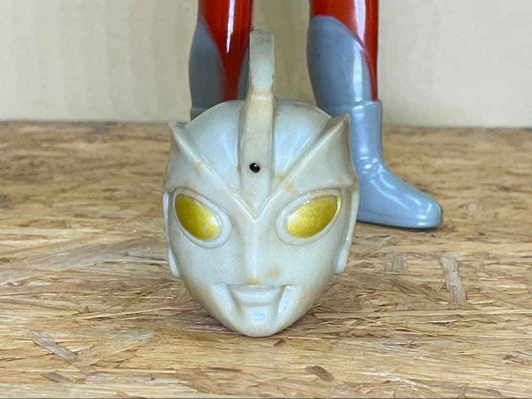 ★当時物 ブルマァクウルトラマンエース　面取れ　ソフビ