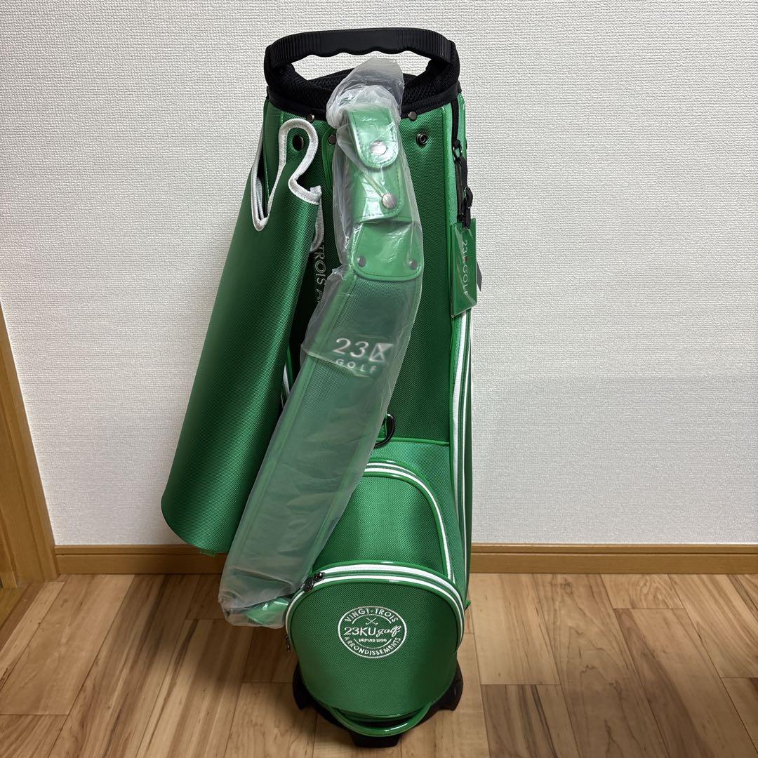 再値下げ✨新品未使用タグ付き《23区GOLF》グリーンキャディバッグ 9.5型