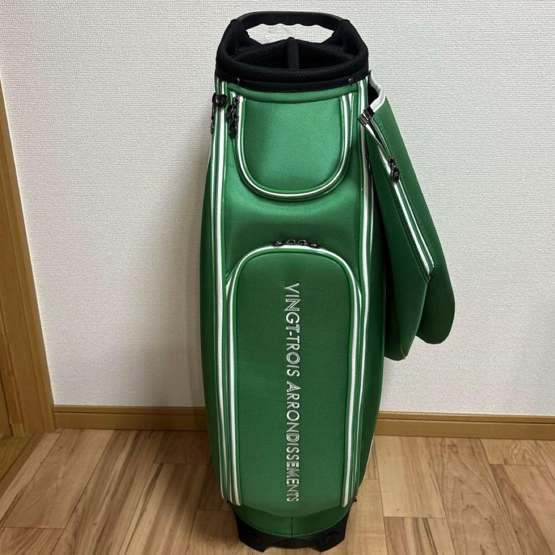 再値下げ✨新品未使用タグ付き《23区GOLF》グリーンキャディバッグ 9.5型