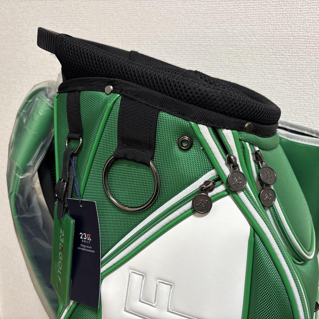 再値下げ✨新品未使用タグ付き《23区GOLF》グリーンキャディバッグ 9.5型