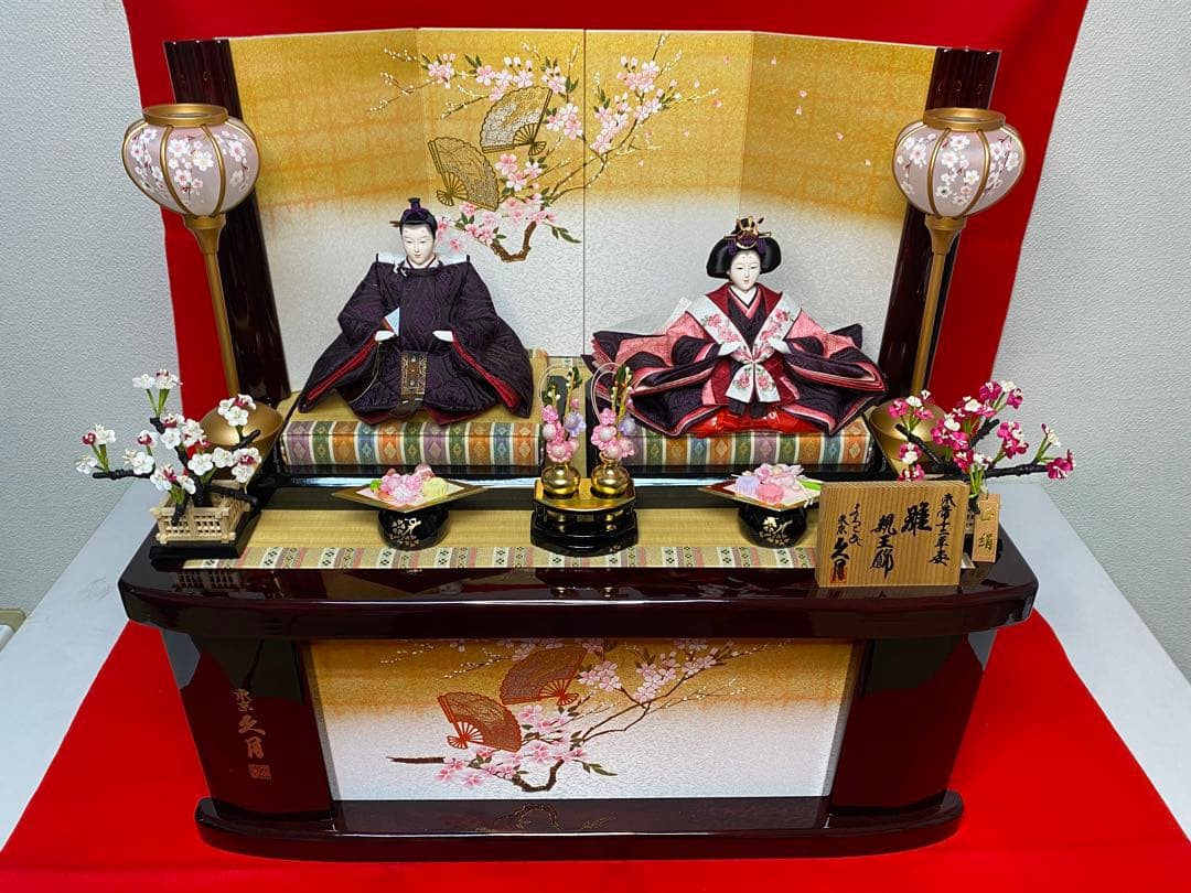 東京久月　雛人形　親王飾り収納セット　頭：元光　作・本胴本仕立て　京雛