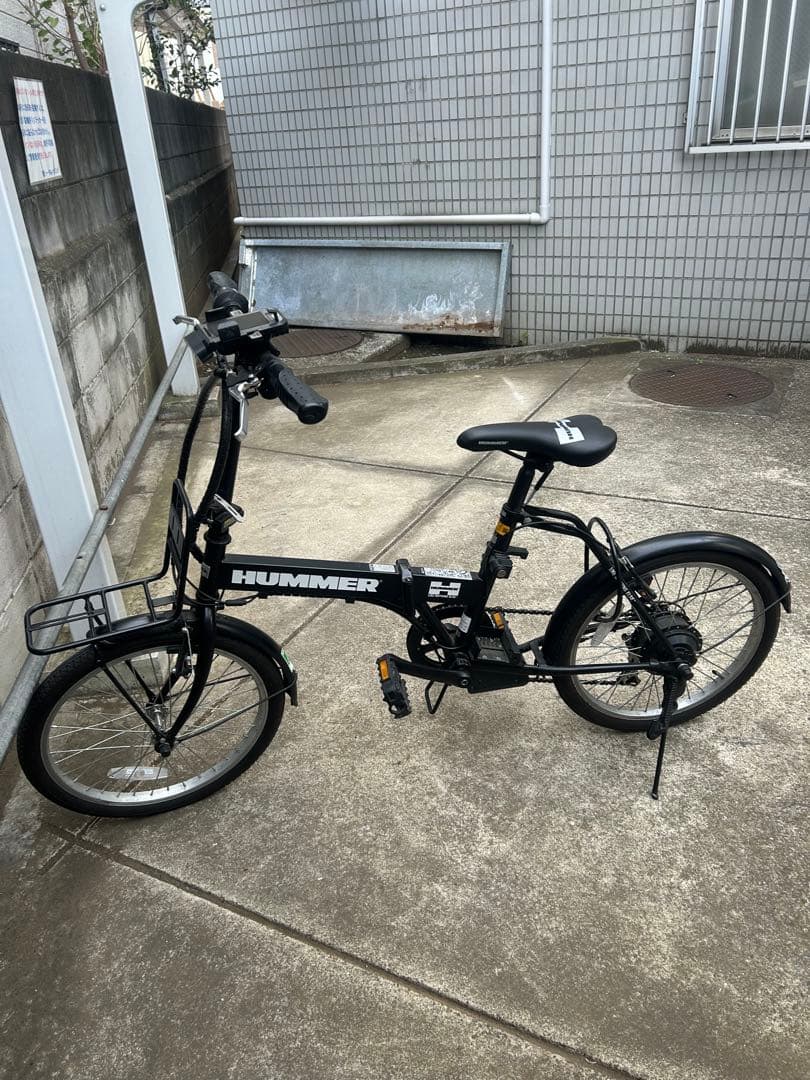 HUMMER 折り畳み電動アシスト自転車 ブラック