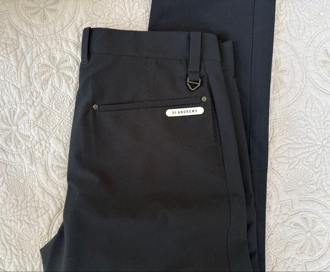 St ANDREWS メンズ ゴルフパンツ 黒　サイズＬ