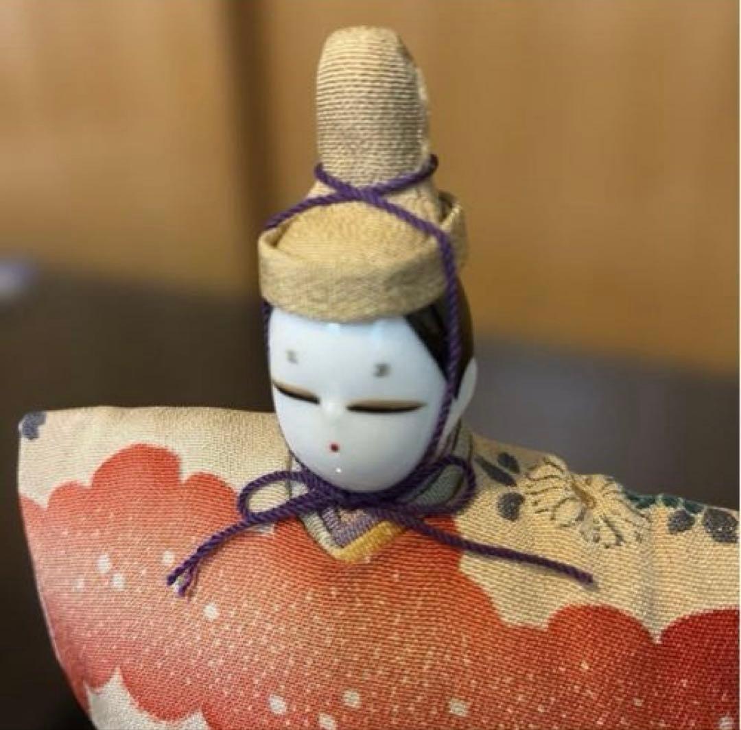 美品！「古布調極上立雛」　龍虎堂　龍虎作
