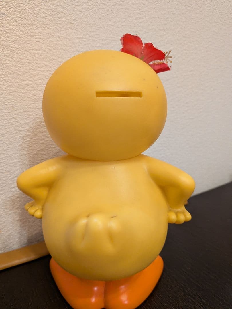 トロイマー　アヒルのガーコ　貯金箱　花飾り有