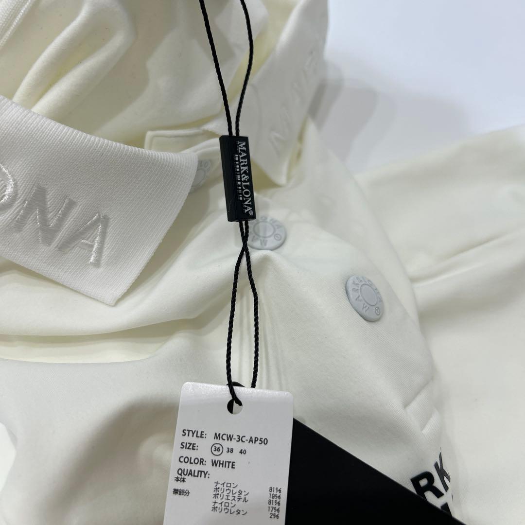 新品❤️MARKANDLONA ホワイト 長袖ポロシャツ
