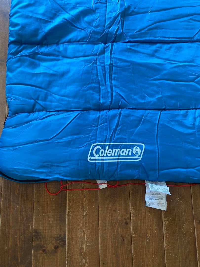 Coleman 寝袋 青 Ziplowジッパー