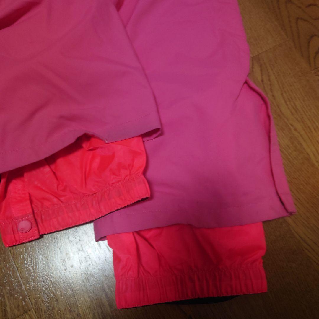 【美品】ROXY　スノボウェア　上下セットＭ　総柄　ニット柄　ロゴ　ピンク