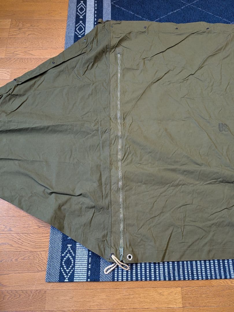 【美品】軍幕US パップテント ファスナー加工済