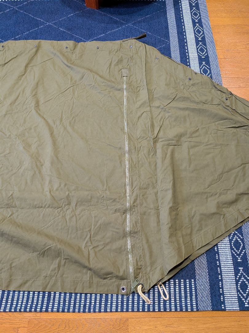 【美品】軍幕US パップテント ファスナー加工済