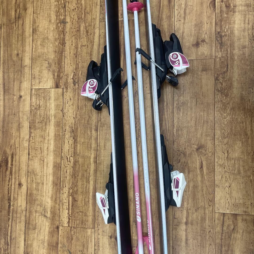 ATOMIC スキー板 140cm ジュニア セット ストック付 初心者OK